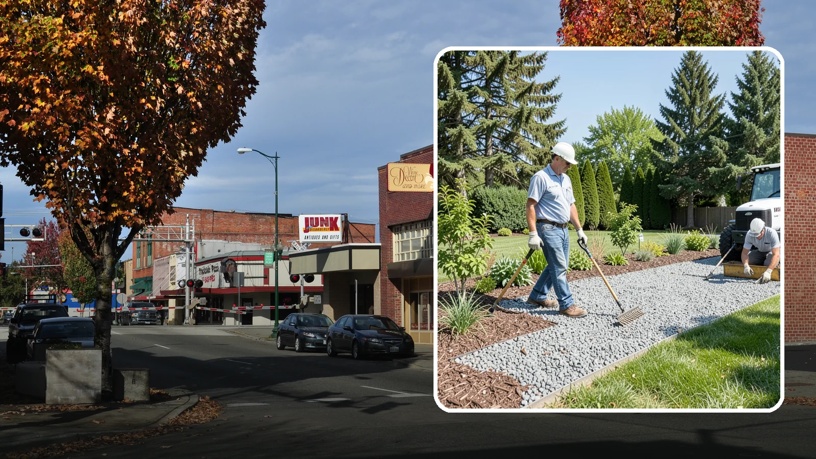 Gravel Mulch Installation in Puyallup, Pierce County, WA - We install decorative gravel mulch for a clean, permanent ground cover that never needs annual replacement.