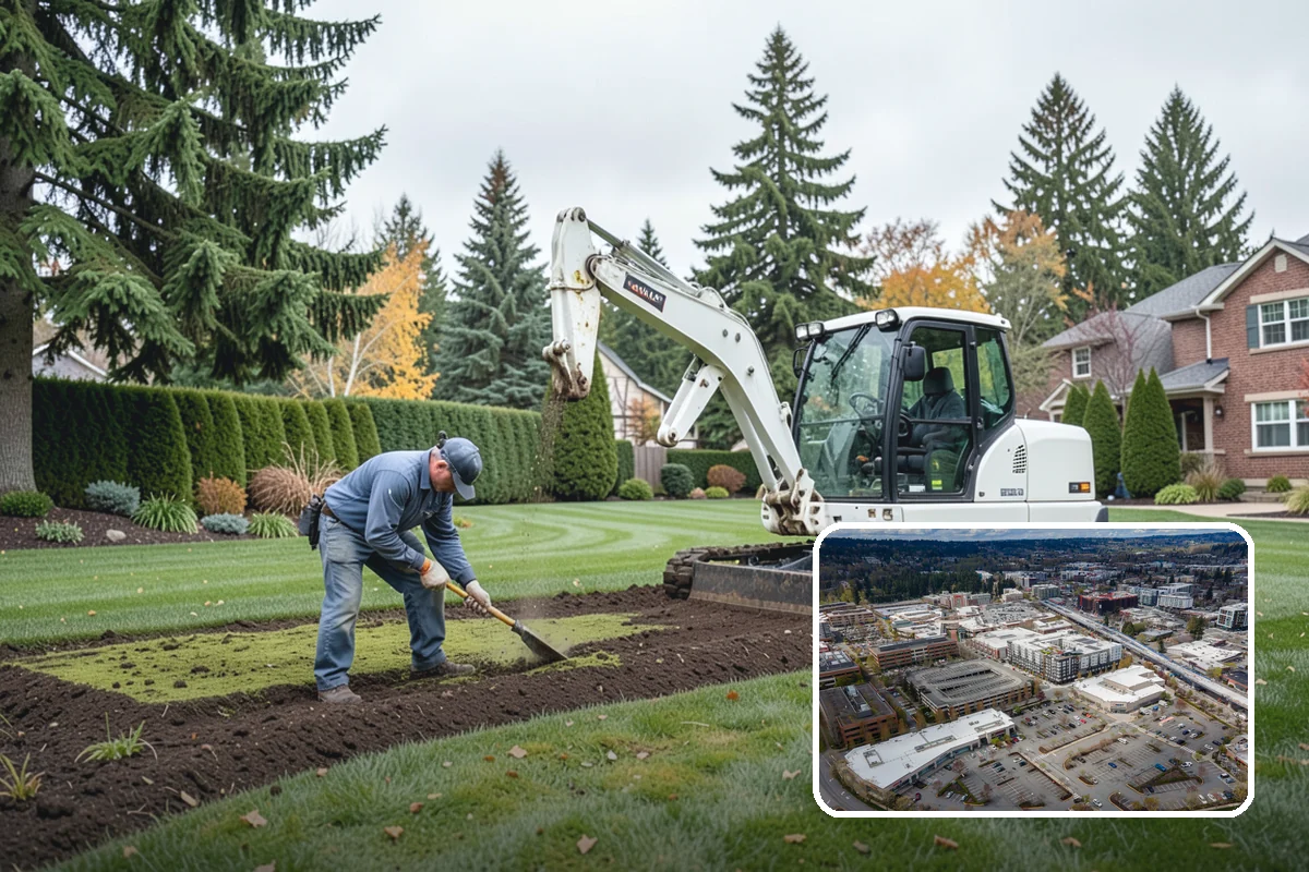 Gravel Mulch Installation in Redmond, King County, WA - Permanent ground cover that never needs yearly replacement