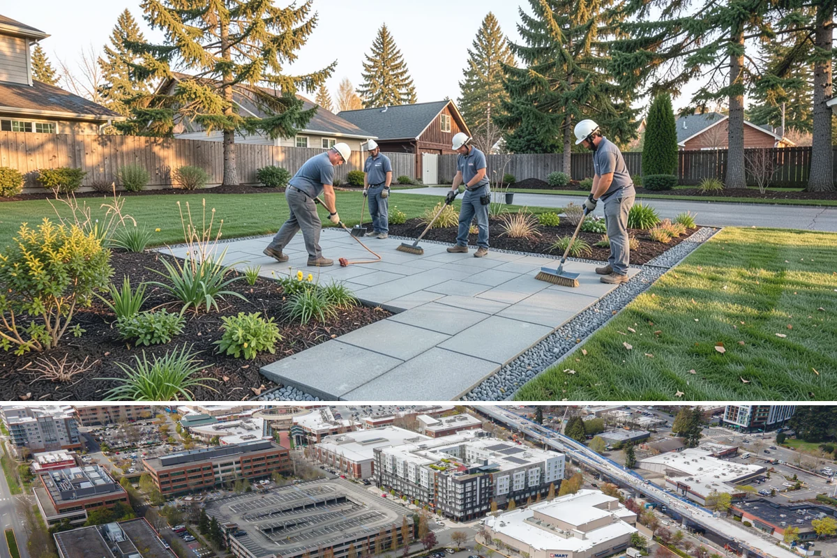 Gravel Mulch Installation in Redmond, King County, WA - Gravel can be installed any time of year, but dry summer windows in the Northwest make grading and fabric work cleaner and faster.