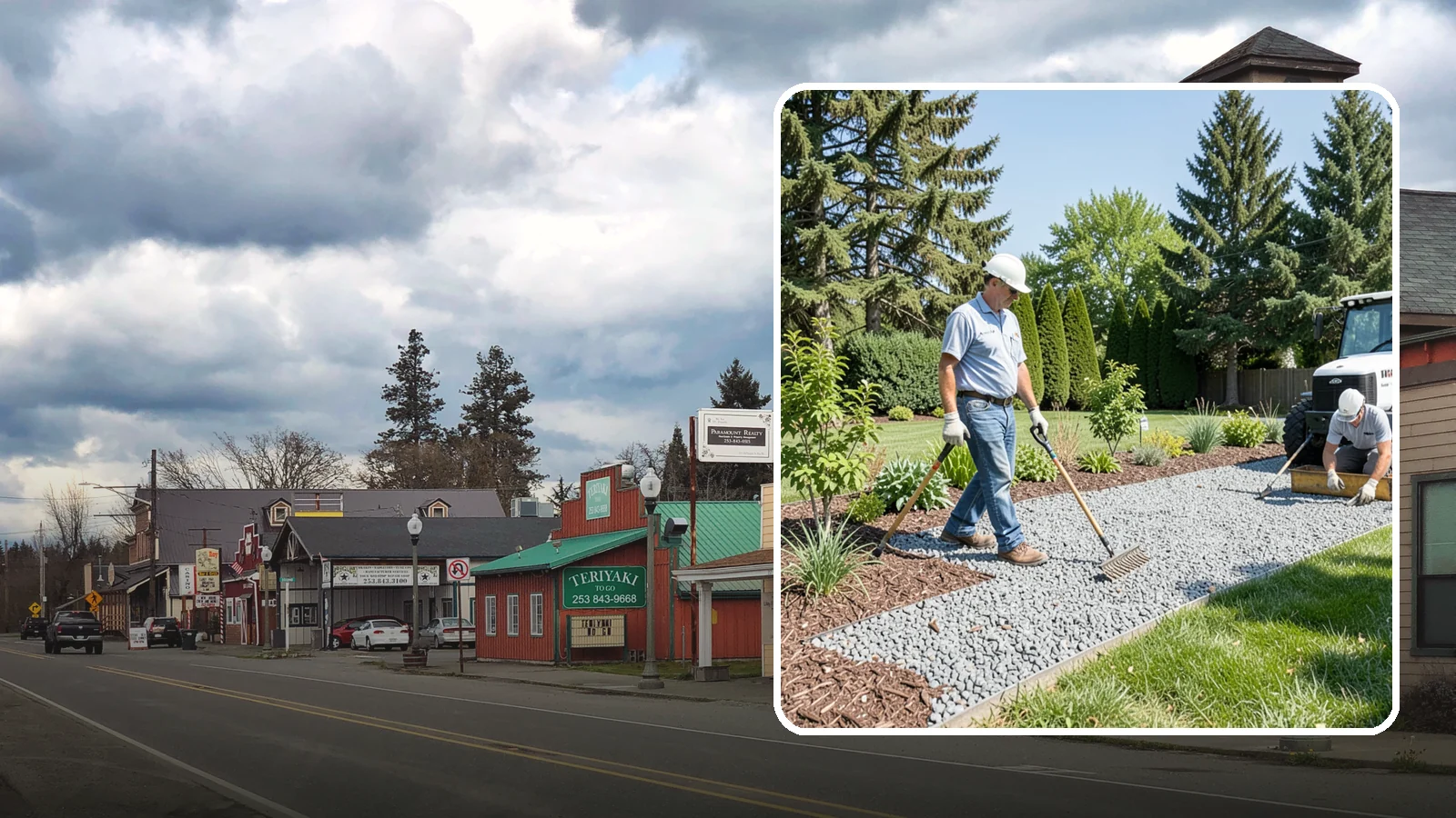 Gravel Mulch Installation in Roy, Pierce County, WA - We install decorative gravel mulch for a clean, permanent ground cover that never needs annual replacement.