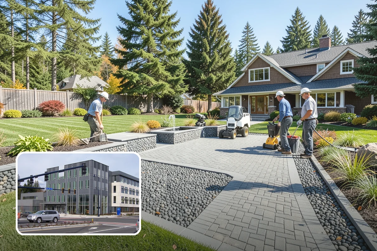Gravel Mulch Installation in Shoreline, King County, WA - Permanent ground cover that never needs yearly replacement