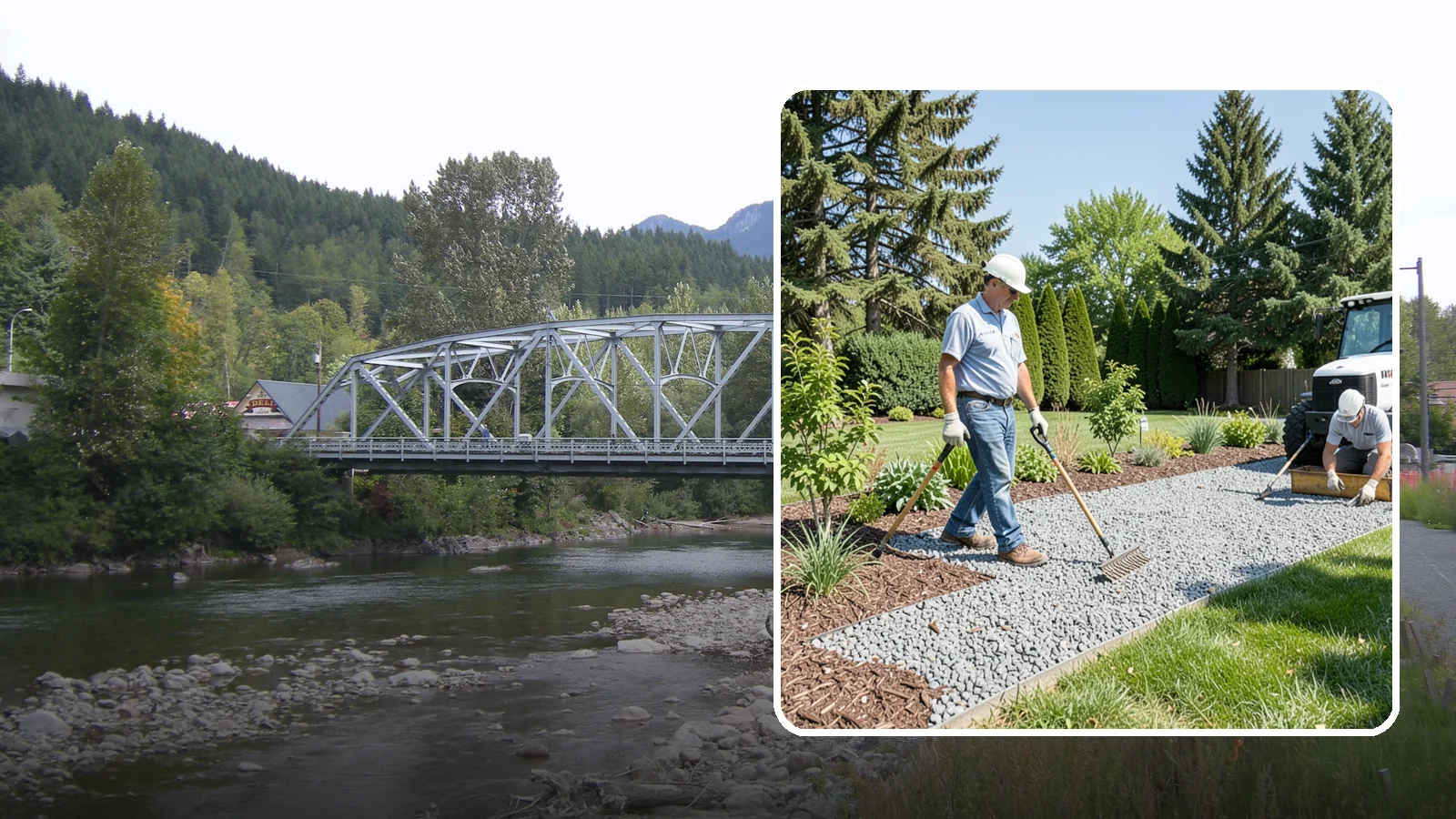 Gravel Mulch Installation in Skykomish, King County, WA - We install decorative gravel mulch for a clean, permanent ground cover that never needs annual replacement.