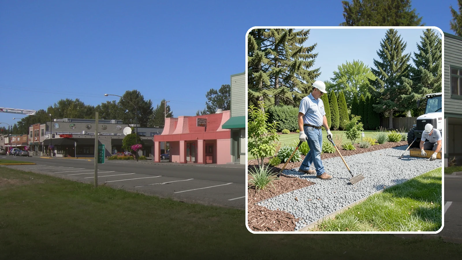 Gravel Mulch Installation in Snoqualmie, King County, WA - We install decorative gravel mulch for a clean, permanent ground cover that never needs annual replacement.