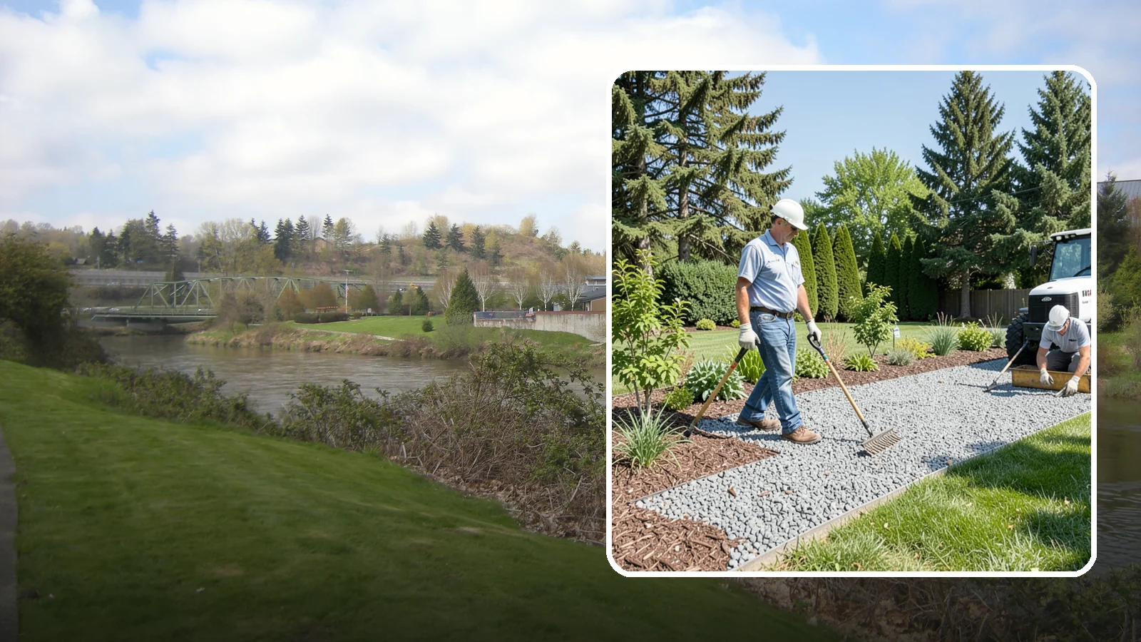 Gravel Mulch Installation in Tukwila, King County, WA - We install decorative gravel mulch for a clean, permanent ground cover that never needs annual replacement.