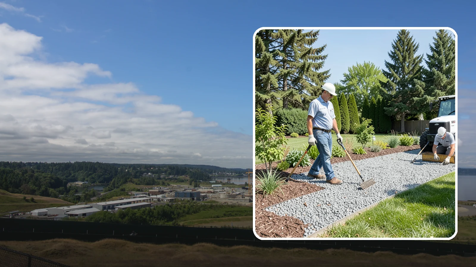 Gravel Mulch Installation in University Place, Pierce County, WA - We install decorative gravel mulch for a clean, permanent ground cover that never needs annual replacement.