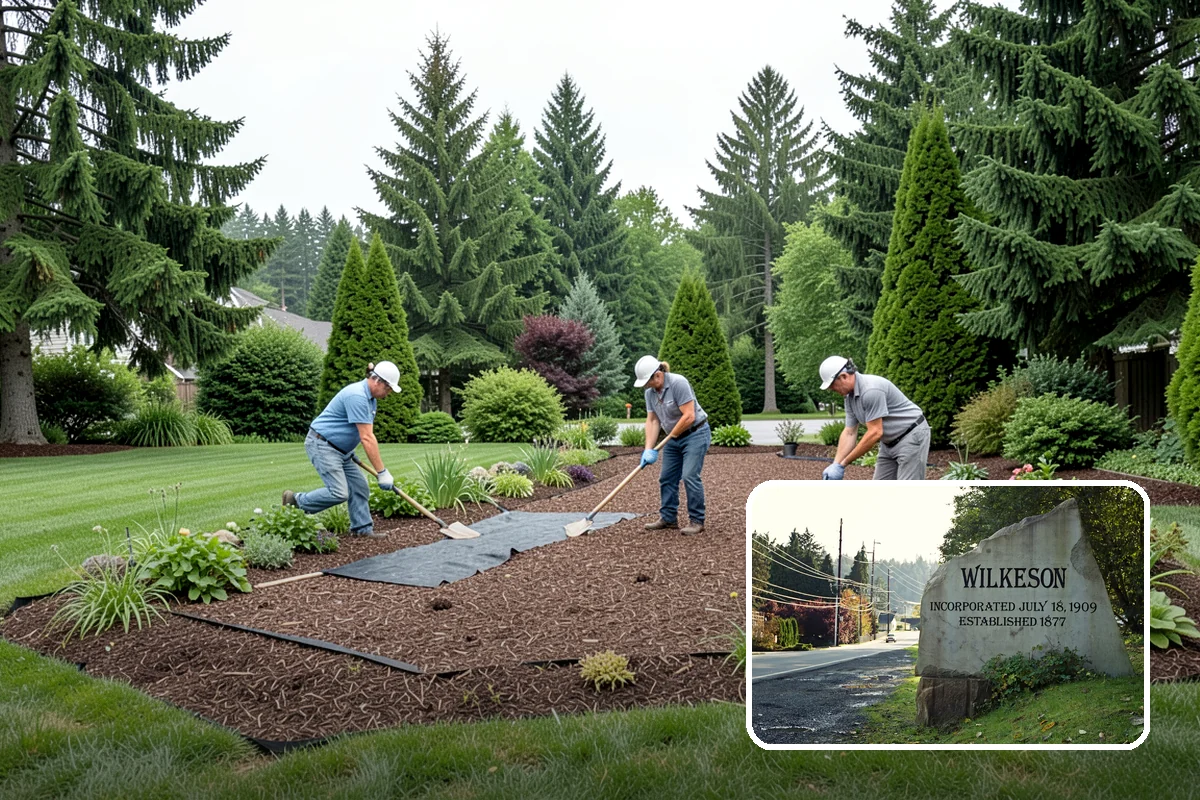 Gravel Mulch Installation in Wilkeson, Pierce County, WA - Permanent ground cover that never needs yearly replacement