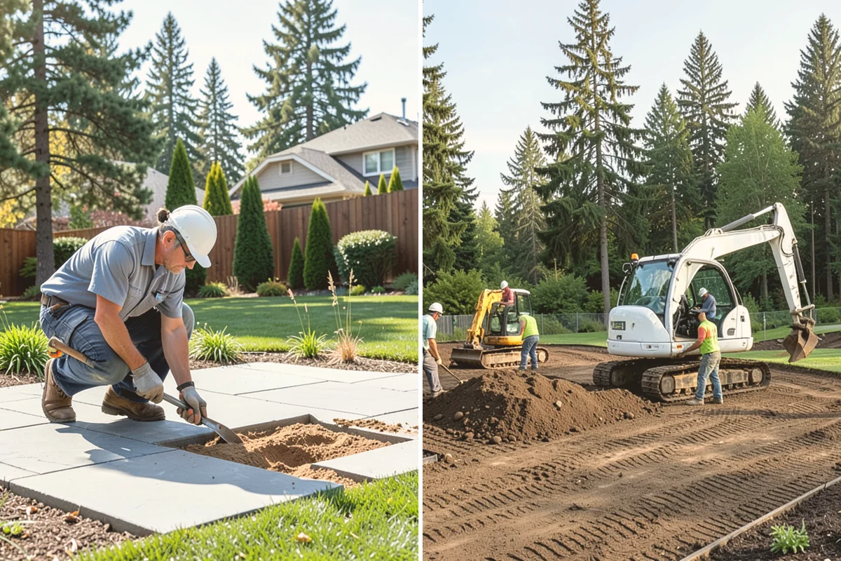 Gravel Pathway Installation in Kirkland, King County, WA - Excavate the pathway and remove soft or organic soil