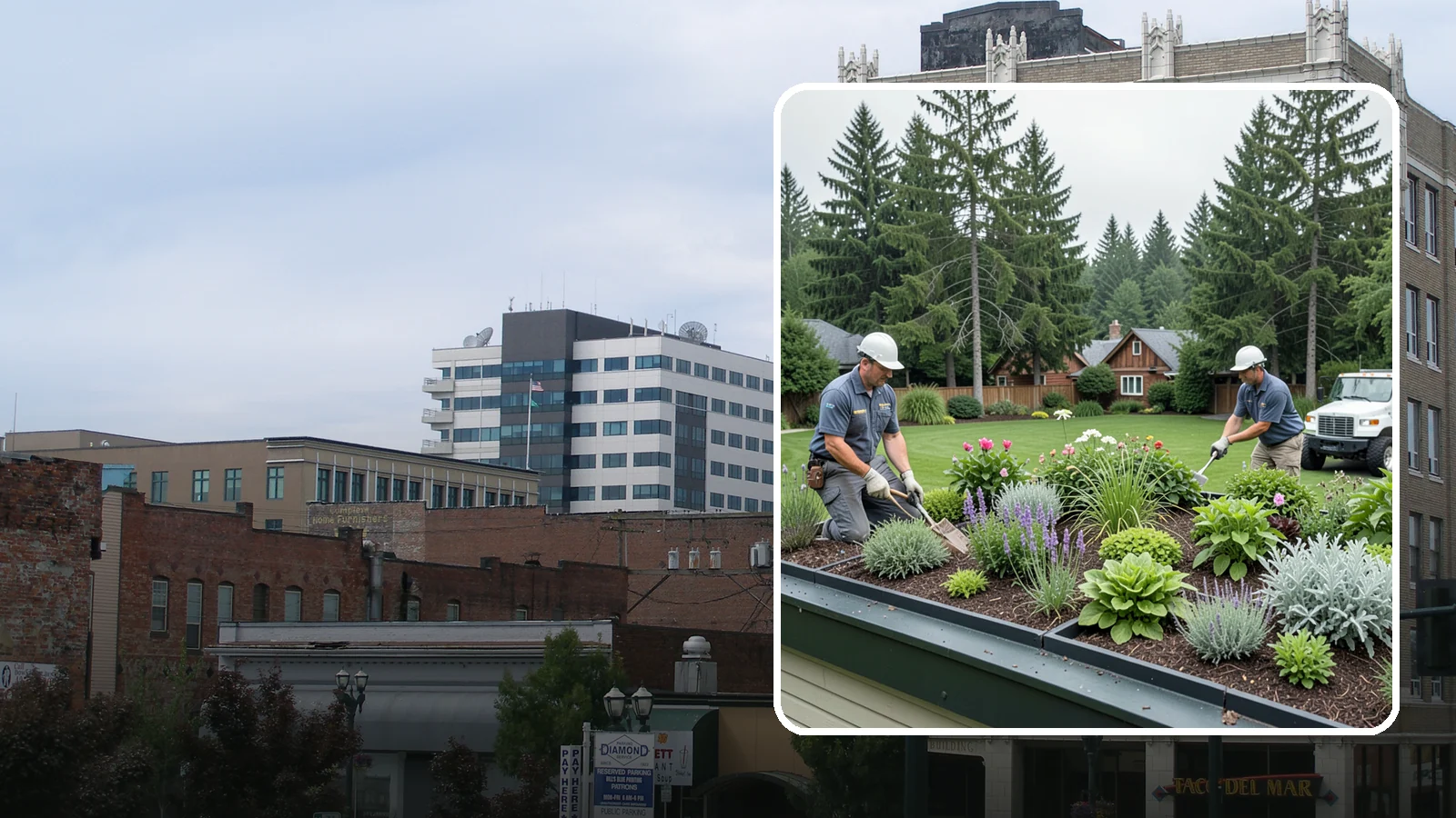 Green Roof Installation in Everett, Snohomish County, WA - Living green roofs that insulate, manage stormwater, and turn rooftops into planted, sustainable space.