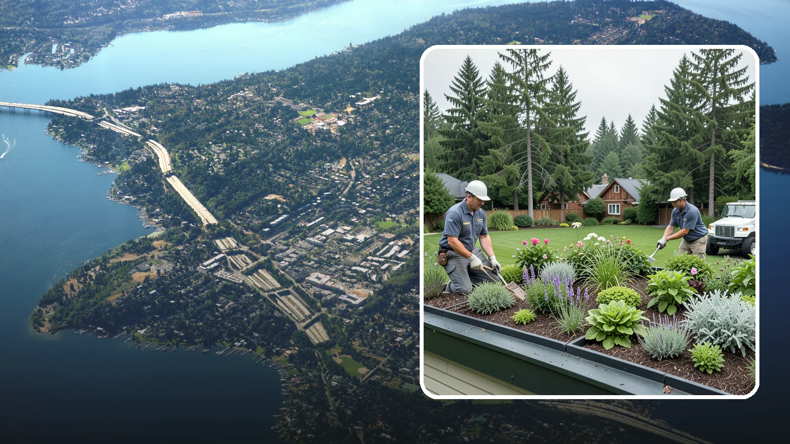 Green Roof Installation in Mercer Island, King County, WA - Living green roofs that insulate, manage stormwater, and turn rooftops into planted, sustainable space.