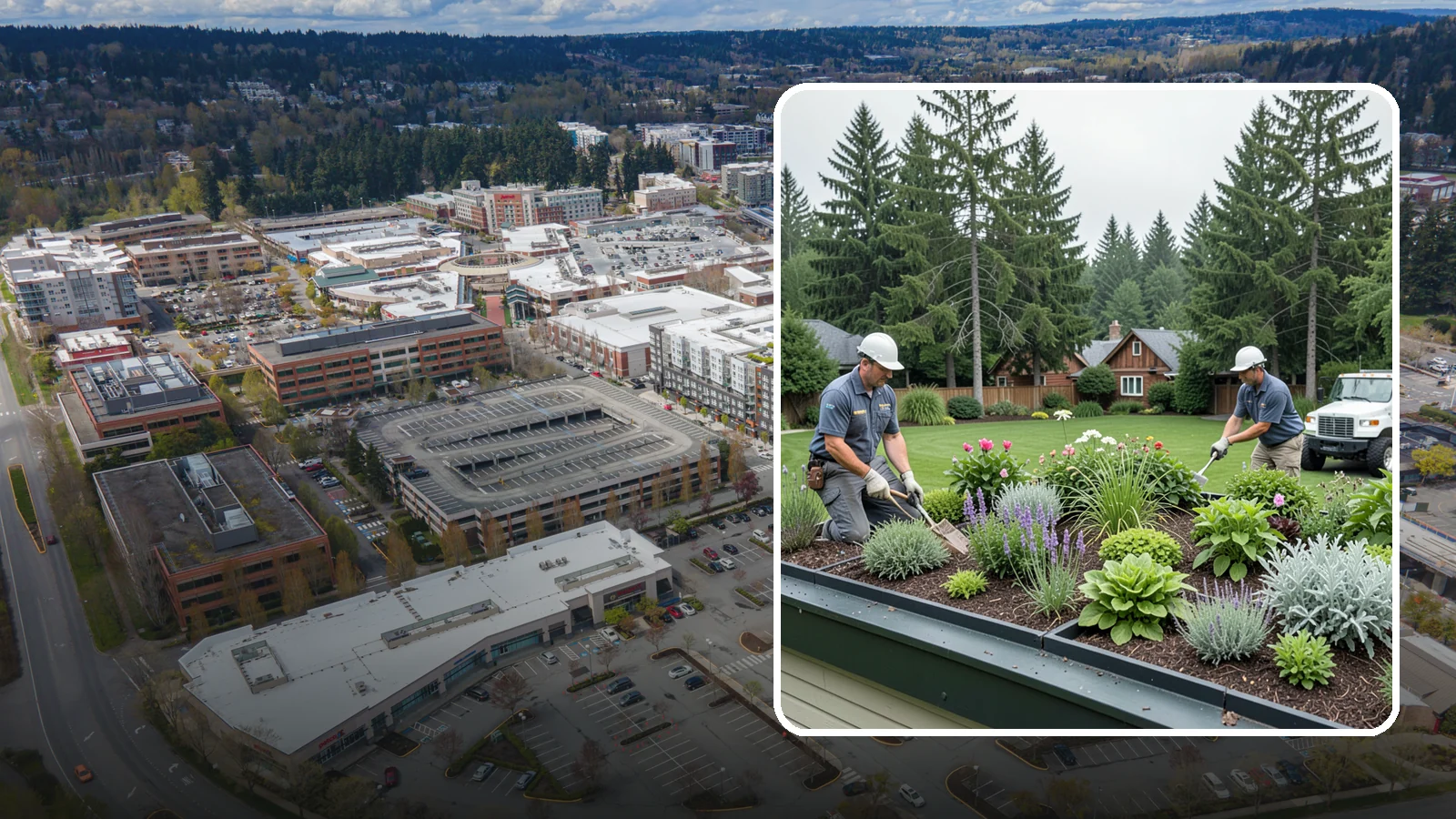 Green Roof Installation in Redmond, King County, WA - Living green roofs that insulate, manage stormwater, and turn rooftops into planted, sustainable space.