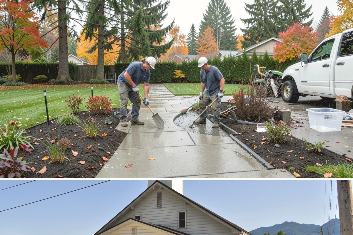 Ground Cover Installation in Concrete, Skagit County, WA - Best planted spring or fall for establishment before summer or winter stress.