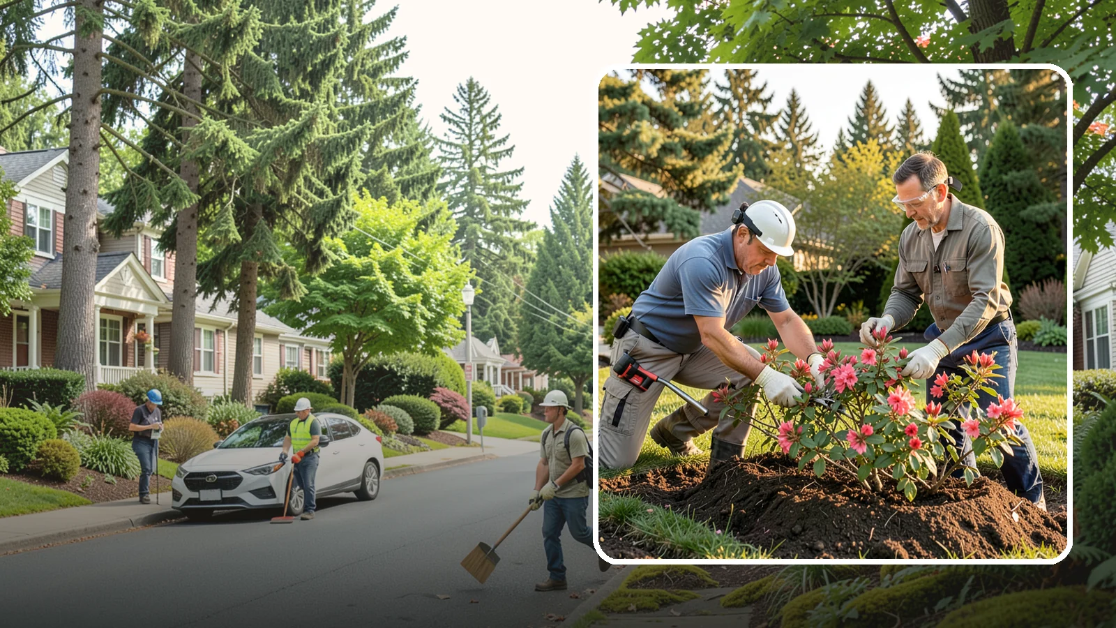 Hardy Fuchsia Pruning in Beaux Arts Village, King County, WA - Spring cutback of hardy fuchsia that leaves winter protection intact and drives vigorous new growth and long bloom.