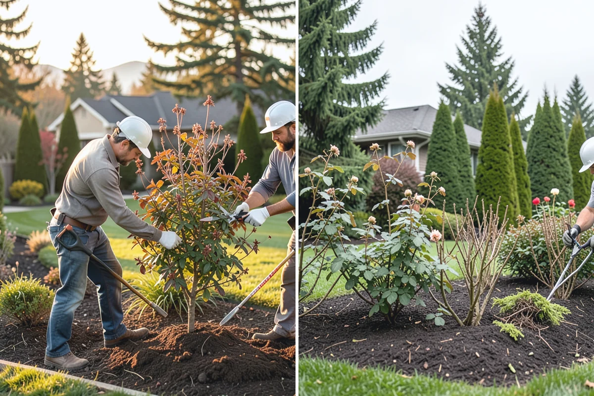 Hardy Fuchsia Pruning in Granite Falls, Snohomish County, WA - Leave old top growth over winter for crown protection