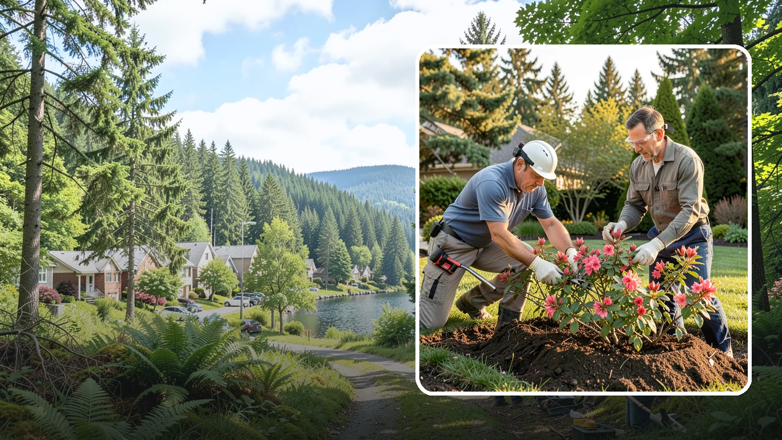 Hardy Fuchsia Pruning in Lake Forest Park, King County, WA - Spring cutback of hardy fuchsia that leaves winter protection intact and drives vigorous new growth and long bloom.