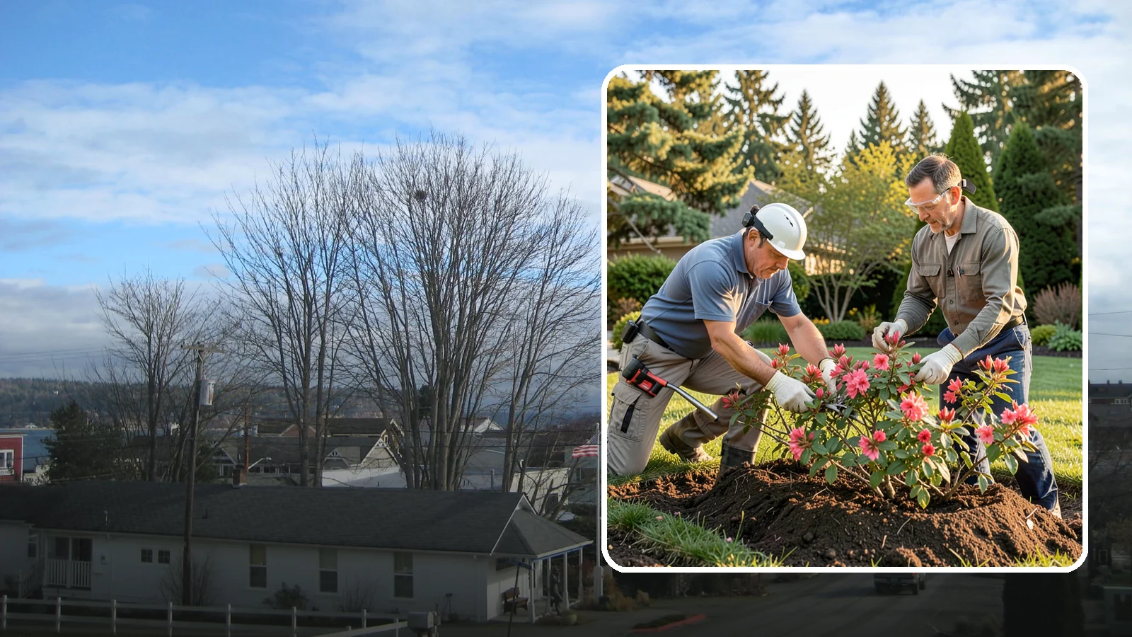 Hardy Fuchsia Pruning in Langley, Island County, WA - Spring cutback of hardy fuchsia that leaves winter protection intact and drives vigorous new growth and long bloom.