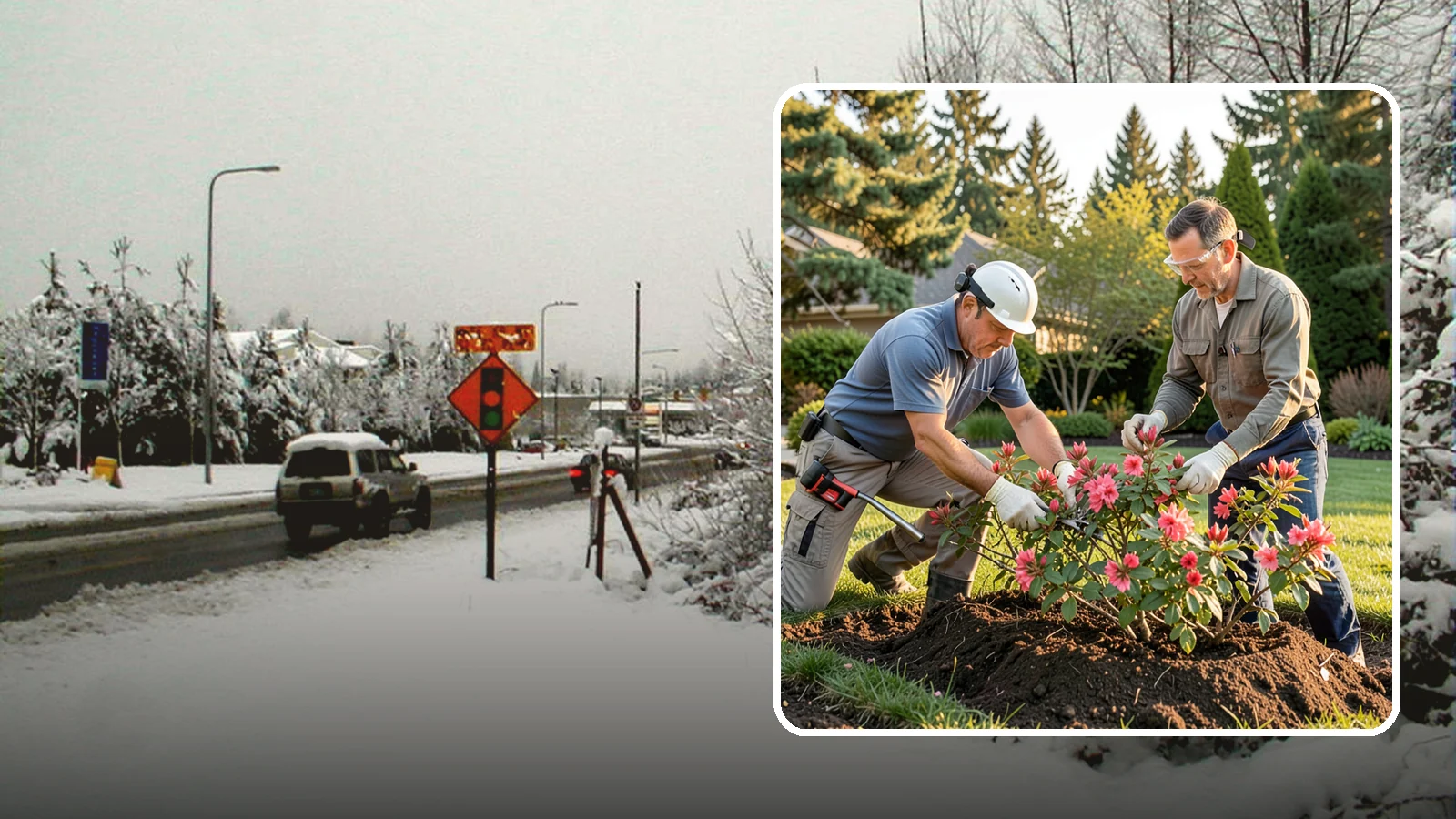 Hardy Fuchsia Pruning in Newcastle, King County, WA - Spring cutback of hardy fuchsia that leaves winter protection intact and drives vigorous new growth and long bloom.