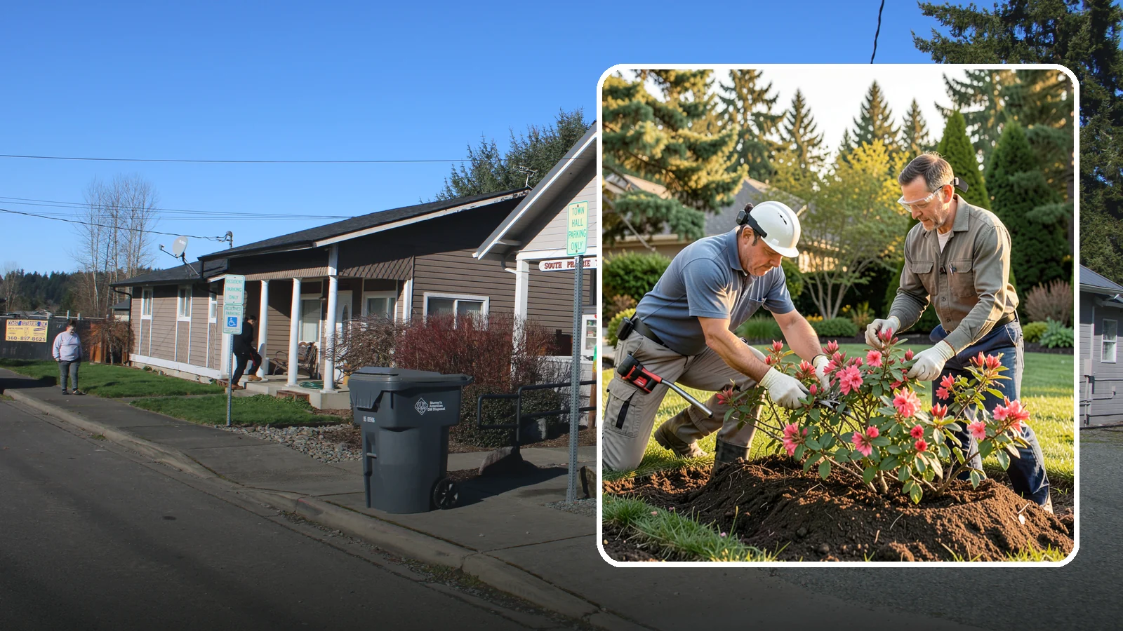 Hardy Fuchsia Pruning in South Prairie, Pierce County, WA - Spring cutback of hardy fuchsia that leaves winter protection intact and drives vigorous new growth and long bloom.