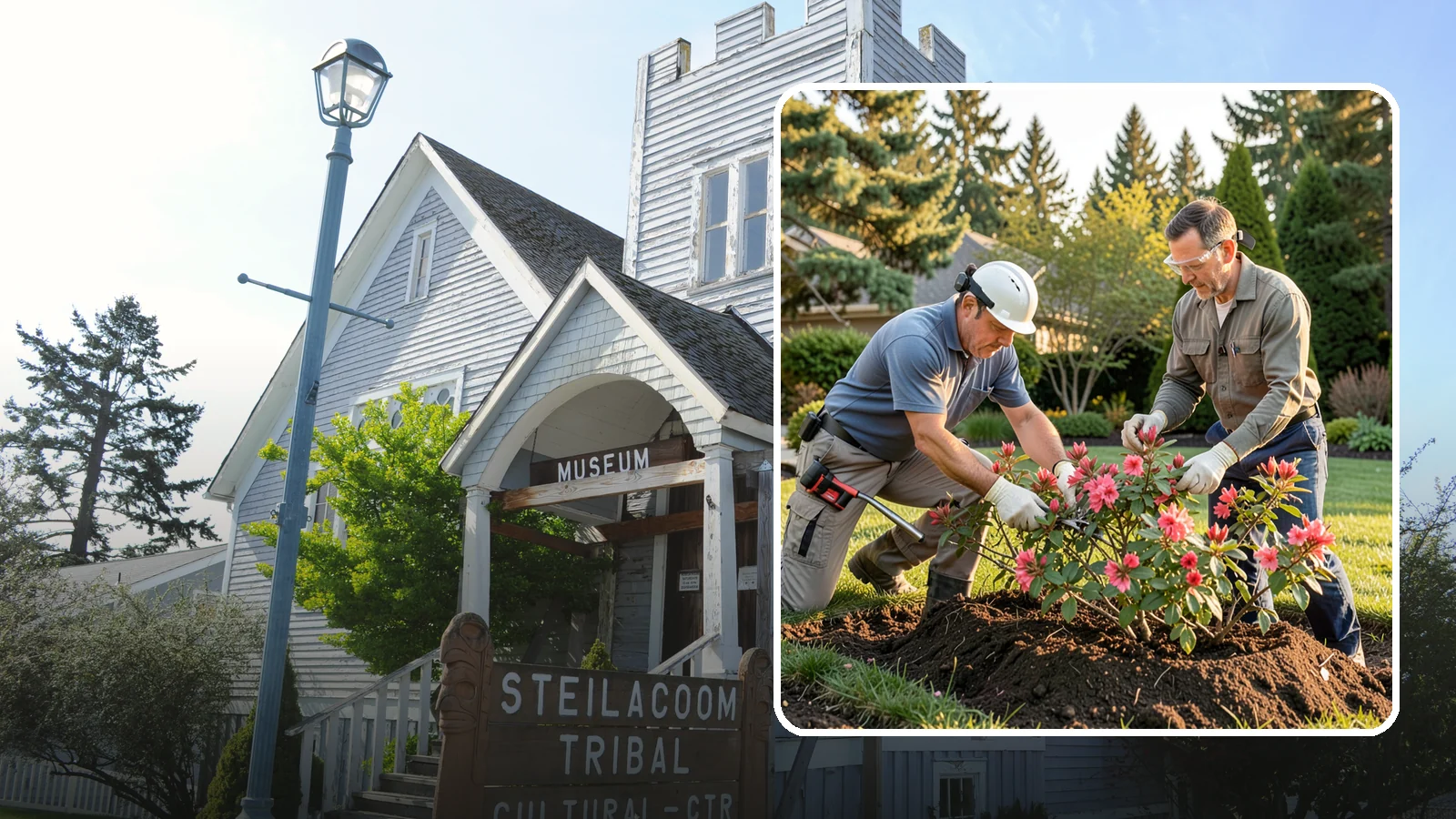 Hardy Fuchsia Pruning in Steilacoom, Pierce County, WA - Spring cutback of hardy fuchsia that leaves winter protection intact and drives vigorous new growth and long bloom.