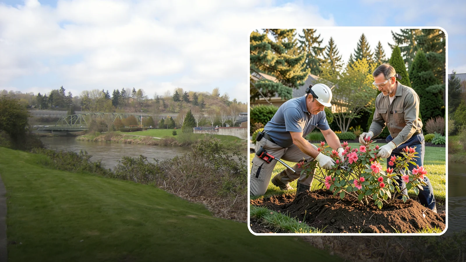 Hardy Fuchsia Pruning in Tukwila, King County, WA - Spring cutback of hardy fuchsia that leaves winter protection intact and drives vigorous new growth and long bloom.