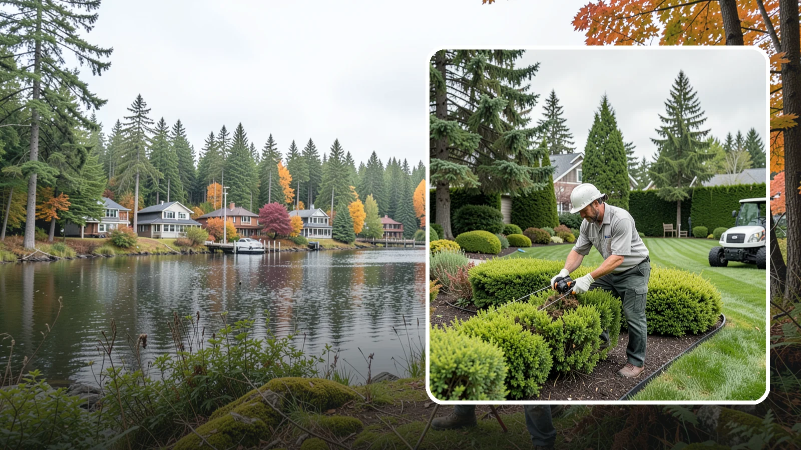 Heather Pruning in La Conner, Skagit County, WA - Light annual shearing of heaths and heathers just below spent flowers to keep plants compact and prevent woodiness.