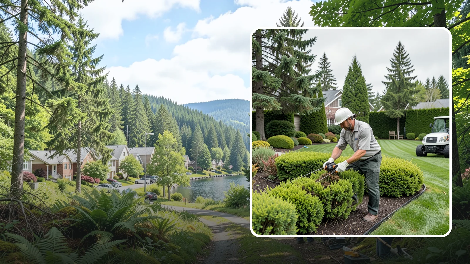 Heather Pruning in Lake Forest Park, King County, WA - Light annual shearing of heaths and heathers just below spent flowers to keep plants compact and prevent woodiness.