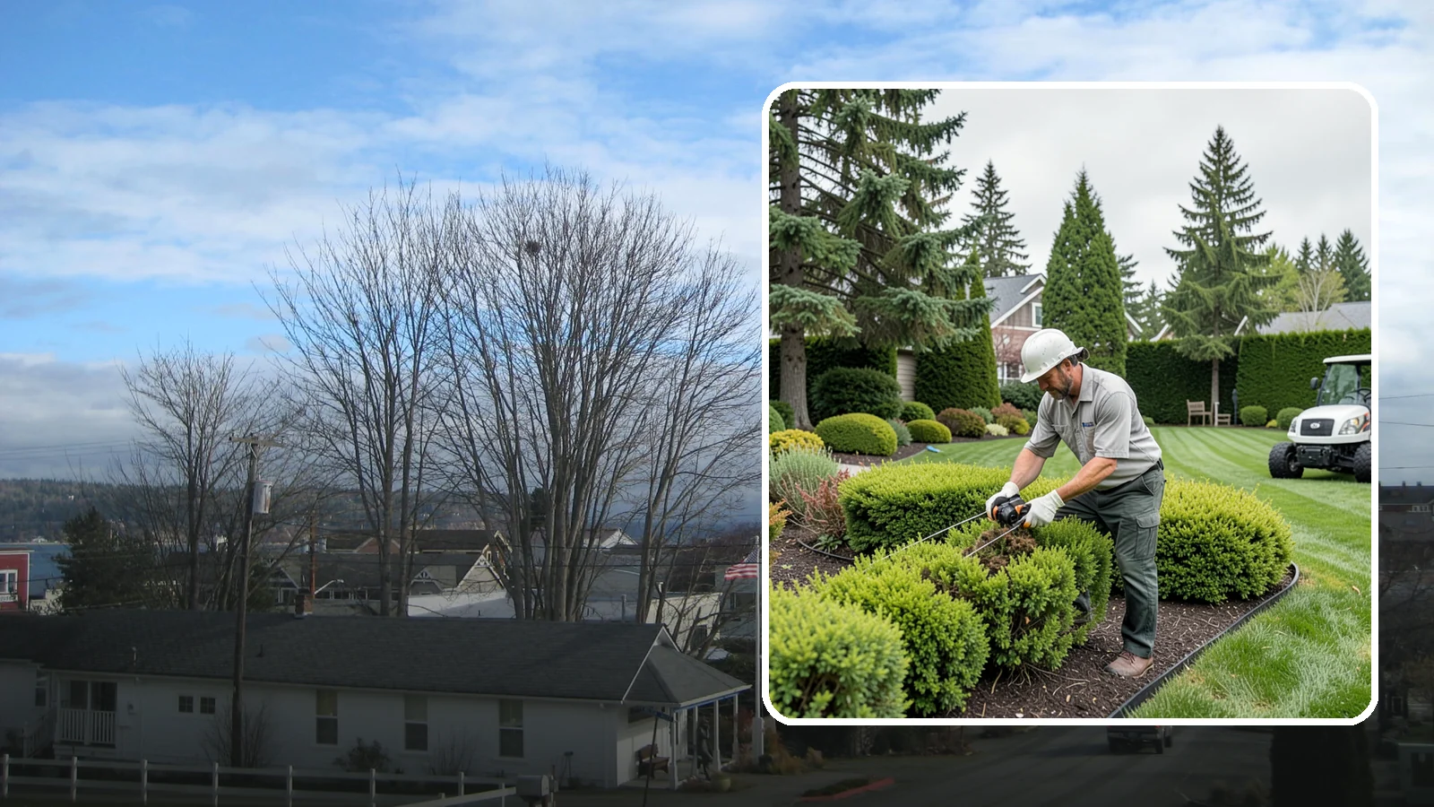 Heather Pruning in Langley, Island County, WA - Light annual shearing of heaths and heathers just below spent flowers to keep plants compact and prevent woodiness.