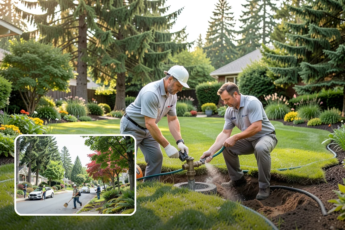 Hedge Planting in Beaux Arts Village, King County, WA - Living privacy and boundary screening