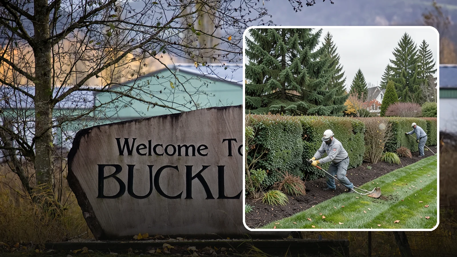 Hedge Planting in Buckley, Pierce County, WA - Living privacy and boundary hedges planted at proper spacing for fast, full screening.