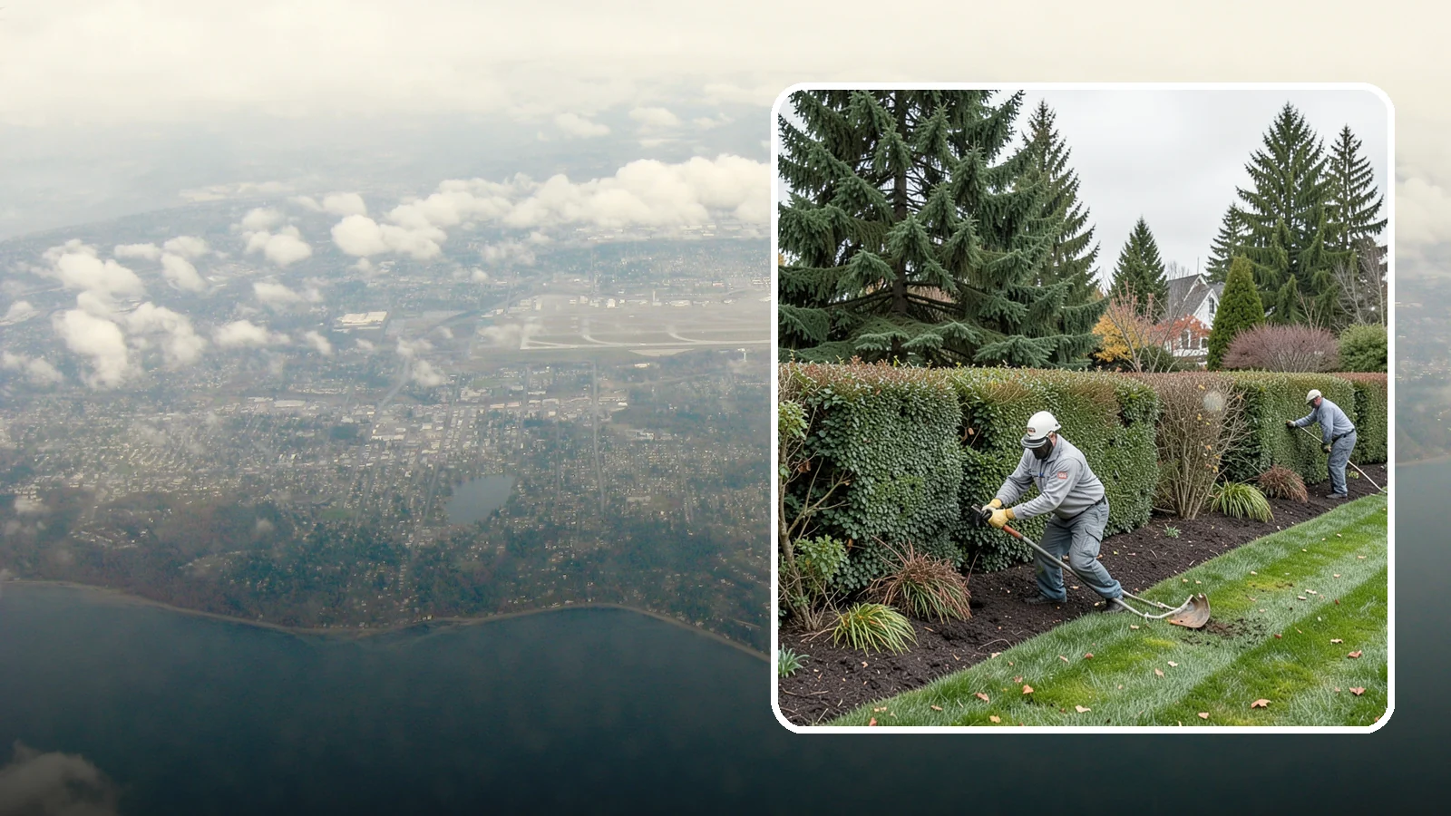Hedge Planting in Burien, King County, WA - Living privacy and boundary hedges planted at proper spacing for fast, full screening.