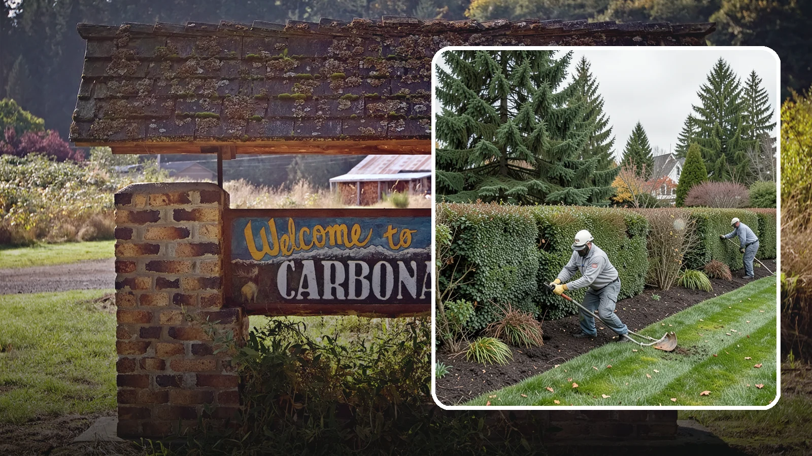 Hedge Planting in Carbonado, Pierce County, WA - Living privacy and boundary hedges planted at proper spacing for fast, full screening.