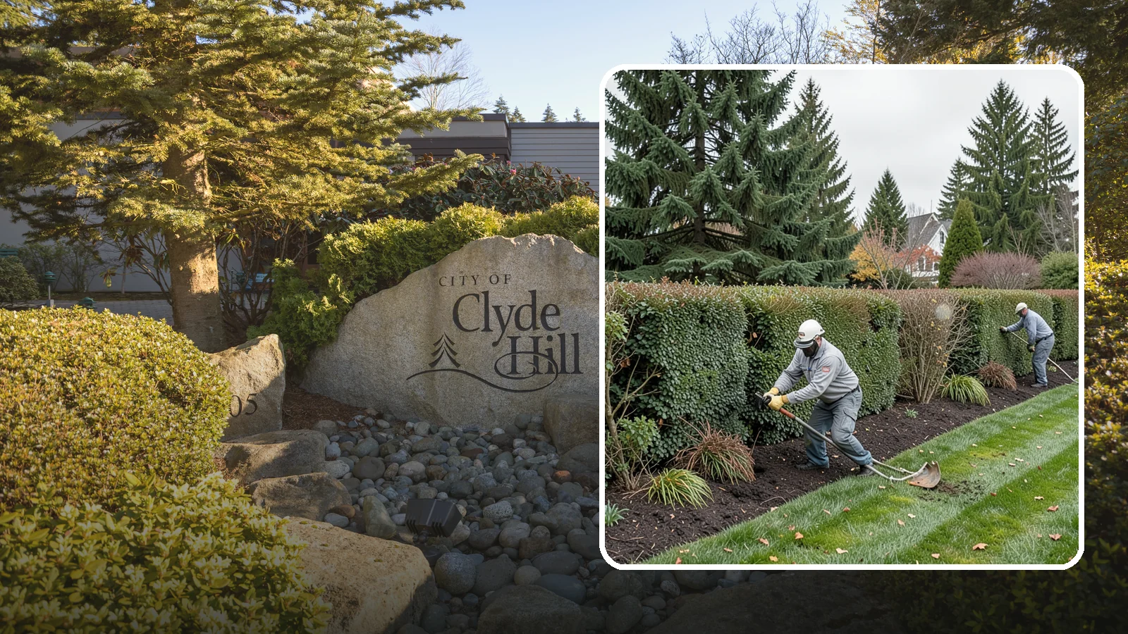 Hedge Planting in Clyde Hill, King County, WA - Living privacy and boundary hedges planted at proper spacing for fast, full screening.