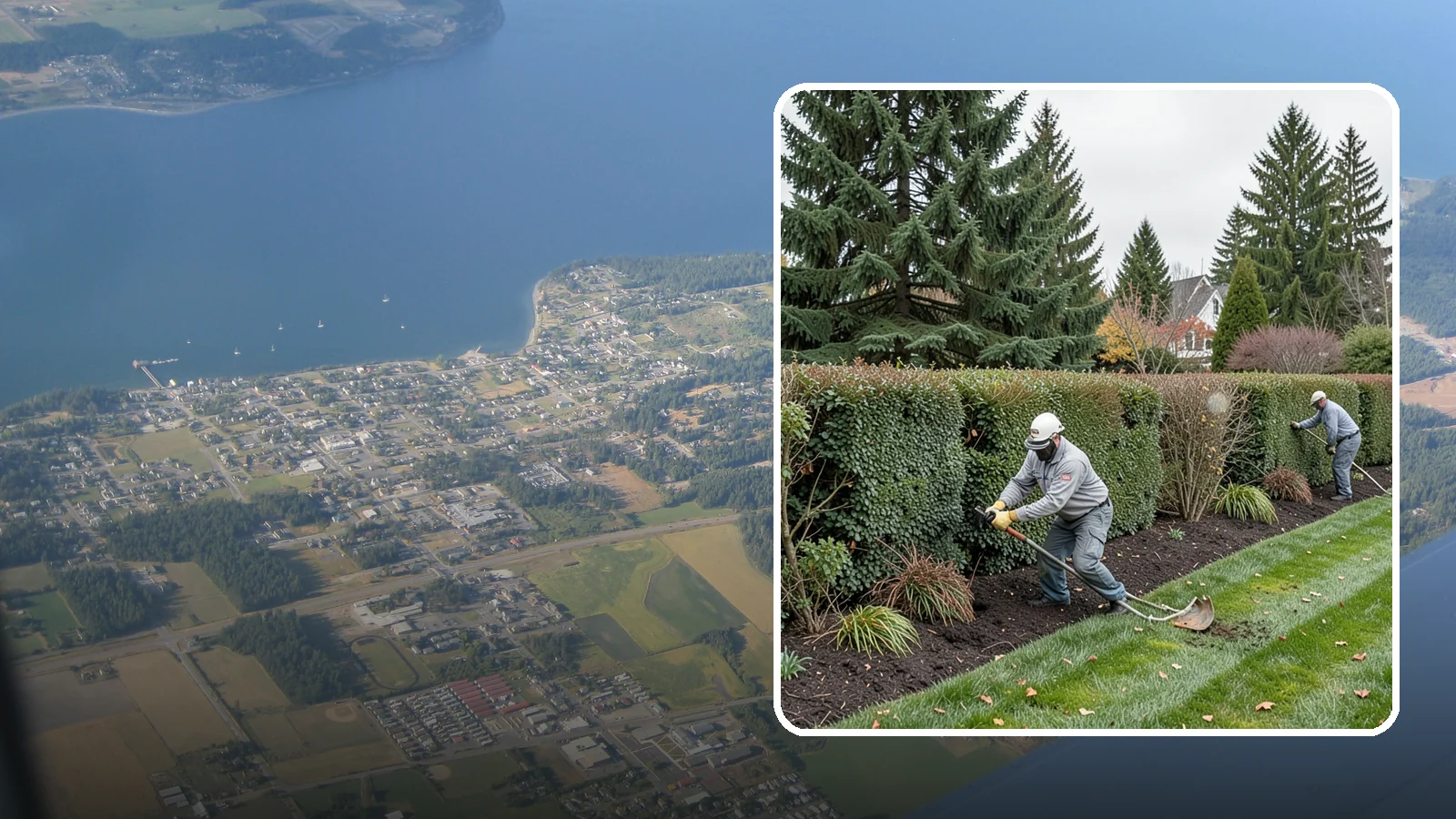 Hedge Planting in Coupeville, Island County, WA - Living privacy and boundary hedges planted at proper spacing for fast, full screening.