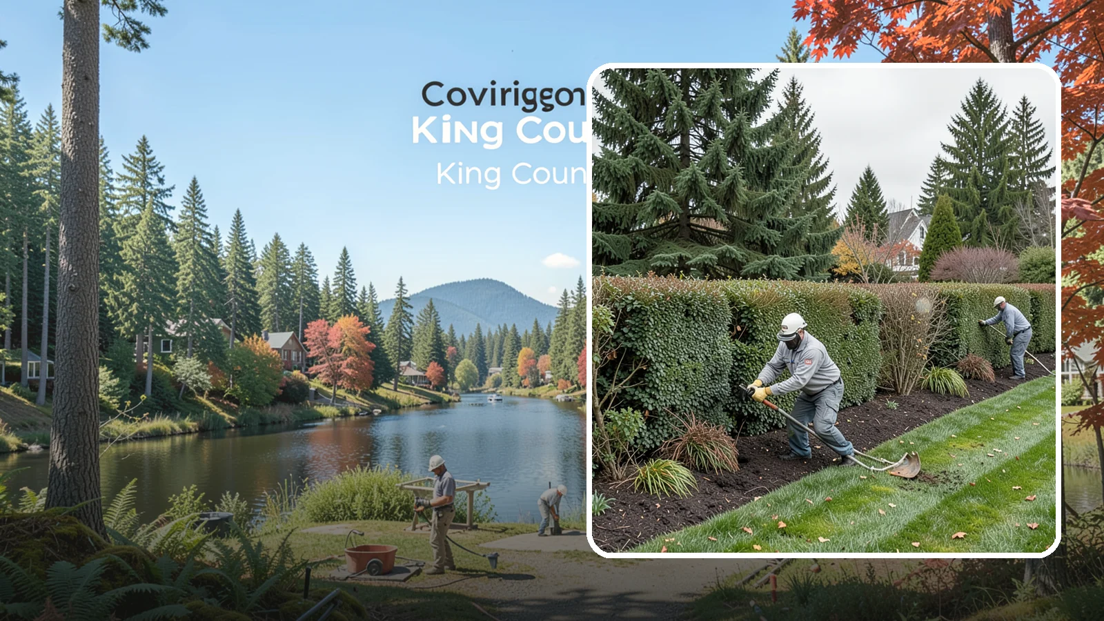 Hedge Planting in Covington, King County, WA - Living privacy and boundary hedges planted at proper spacing for fast, full screening.