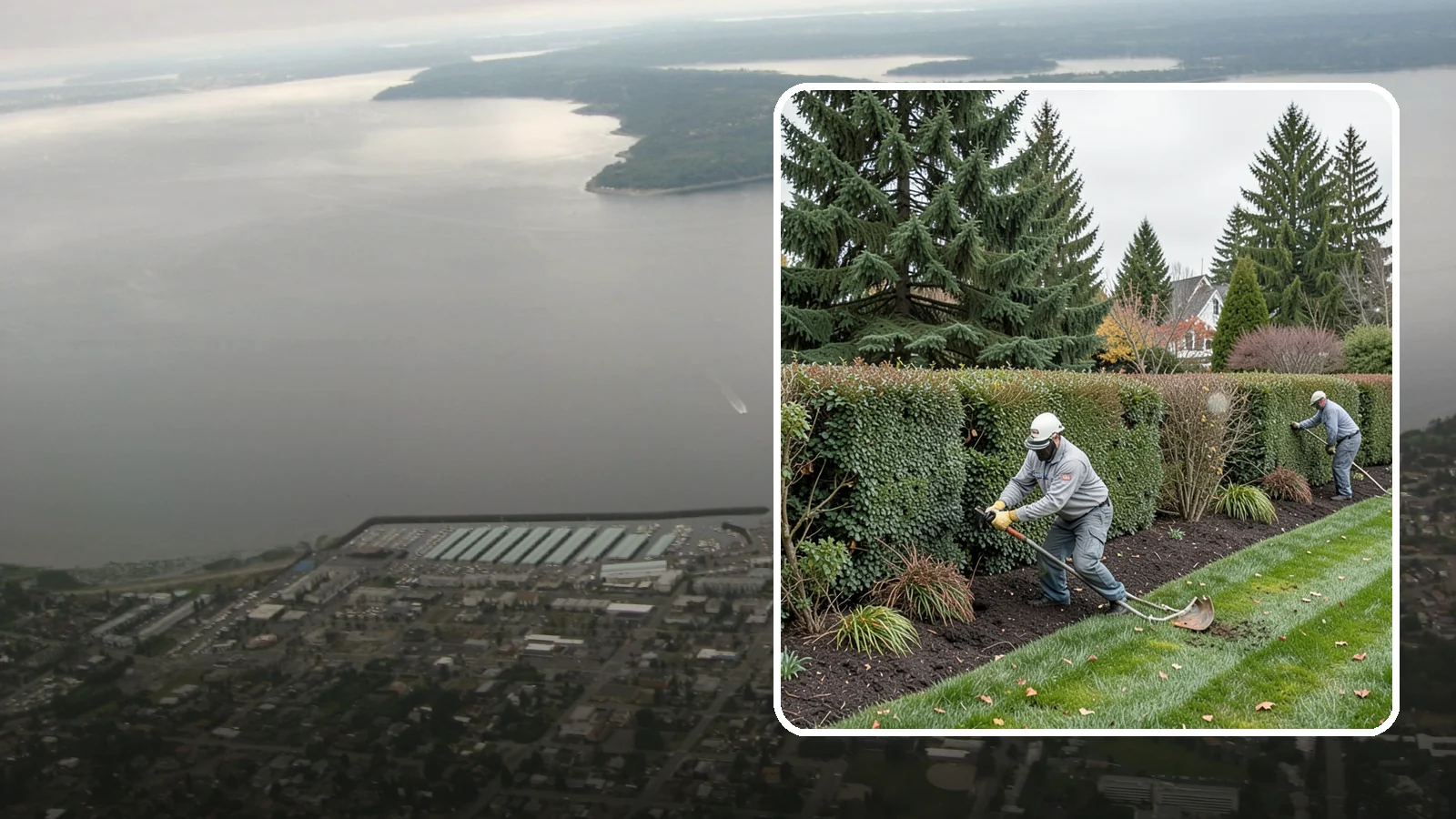 Hedge Planting in Des Moines, King County, WA - Living privacy and boundary hedges planted at proper spacing for fast, full screening.
