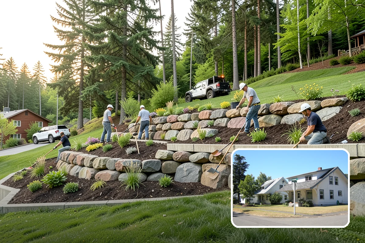 Hedge Planting in DuPont, Pierce County, WA - Living privacy and boundary screening
