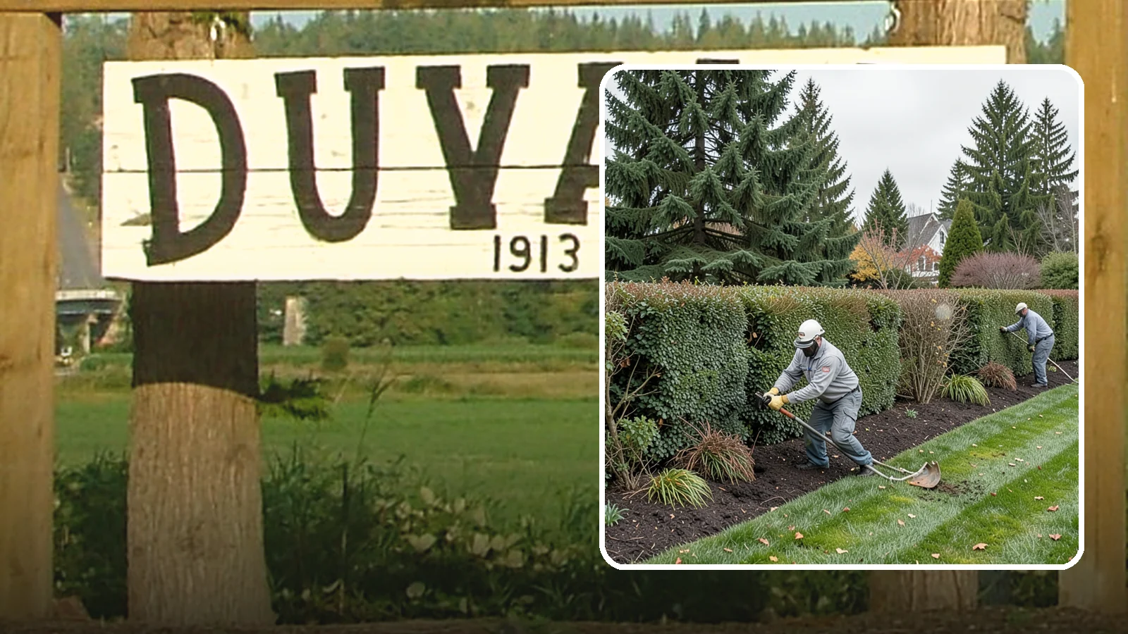 Hedge Planting in Duvall, King County, WA - Living privacy and boundary hedges planted at proper spacing for fast, full screening.