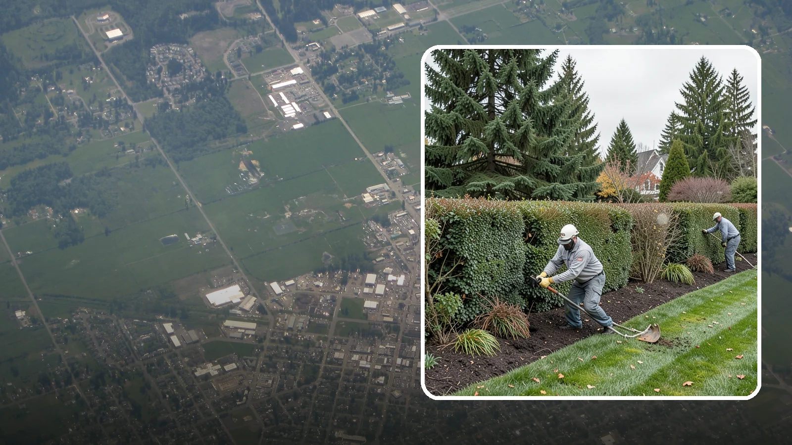 Hedge Planting in Enumclaw, King County, WA - Living privacy and boundary hedges planted at proper spacing for fast, full screening.