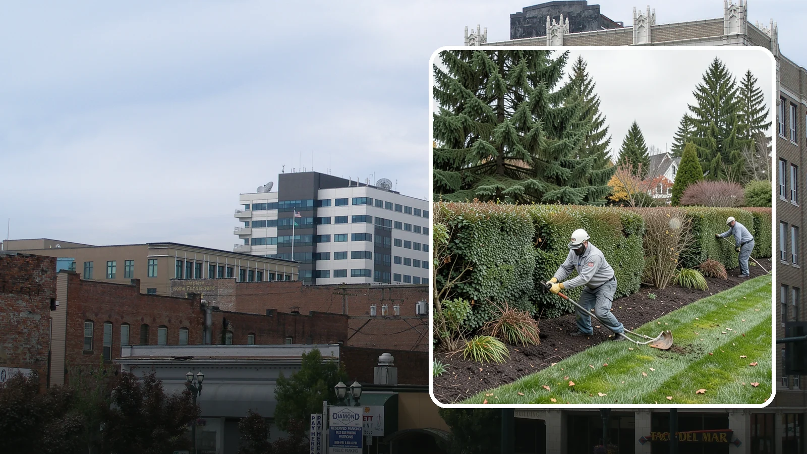 Hedge Planting in Everett, Snohomish County, WA - Living privacy and boundary hedges planted at proper spacing for fast, full screening.