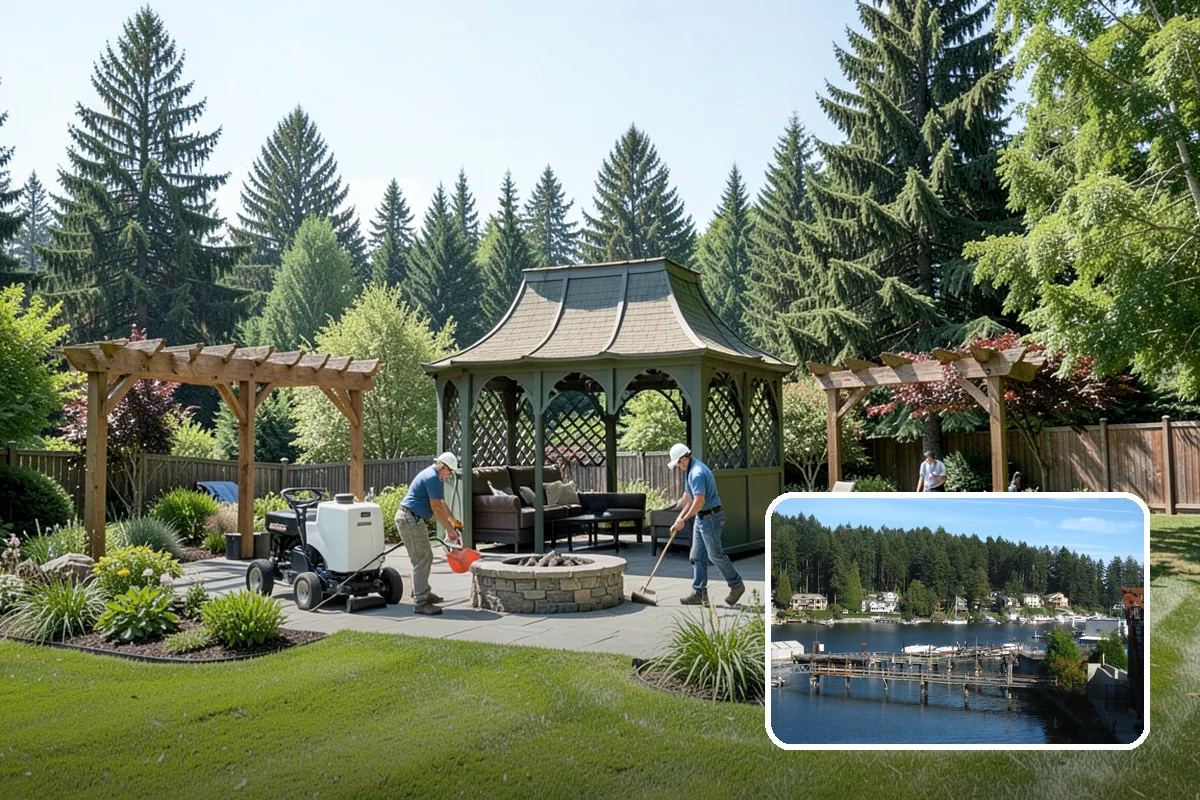 Hedge Planting in Gig Harbor, Pierce County, WA - Living privacy and boundary screening