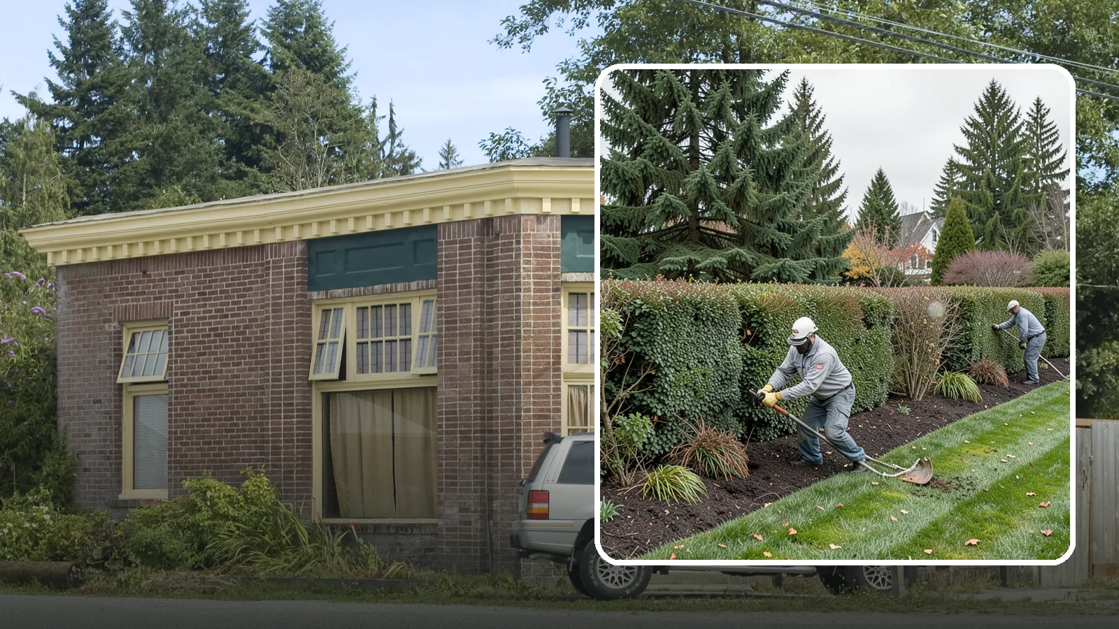 Hedge Planting in Hamilton, Skagit County, WA - Living privacy and boundary hedges planted at proper spacing for fast, full screening.