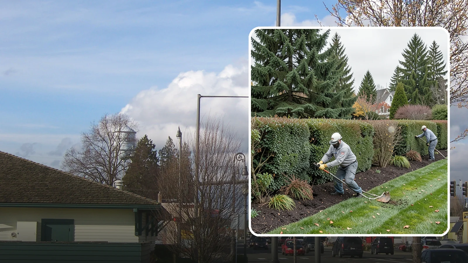 Hedge Planting in Marysville, Snohomish County, WA - Living privacy and boundary hedges planted at proper spacing for fast, full screening.