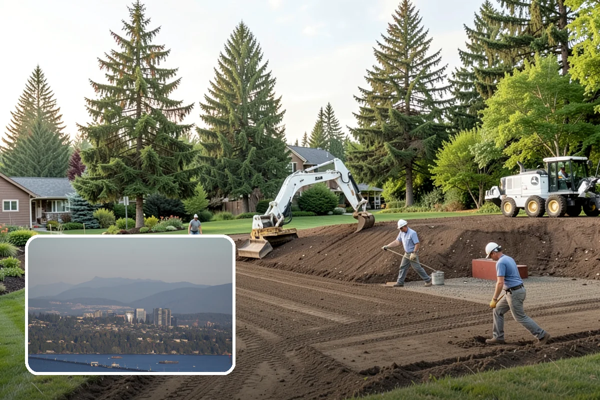 Hedge Planting in Medina, King County, WA - Living privacy and boundary screening