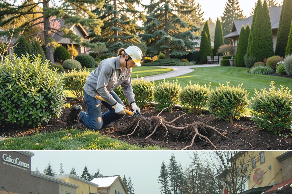 Hedge Planting in Mill Creek, Snohomish County, WA - Best planted spring or fall so the hedge establishes before its first full growing season.