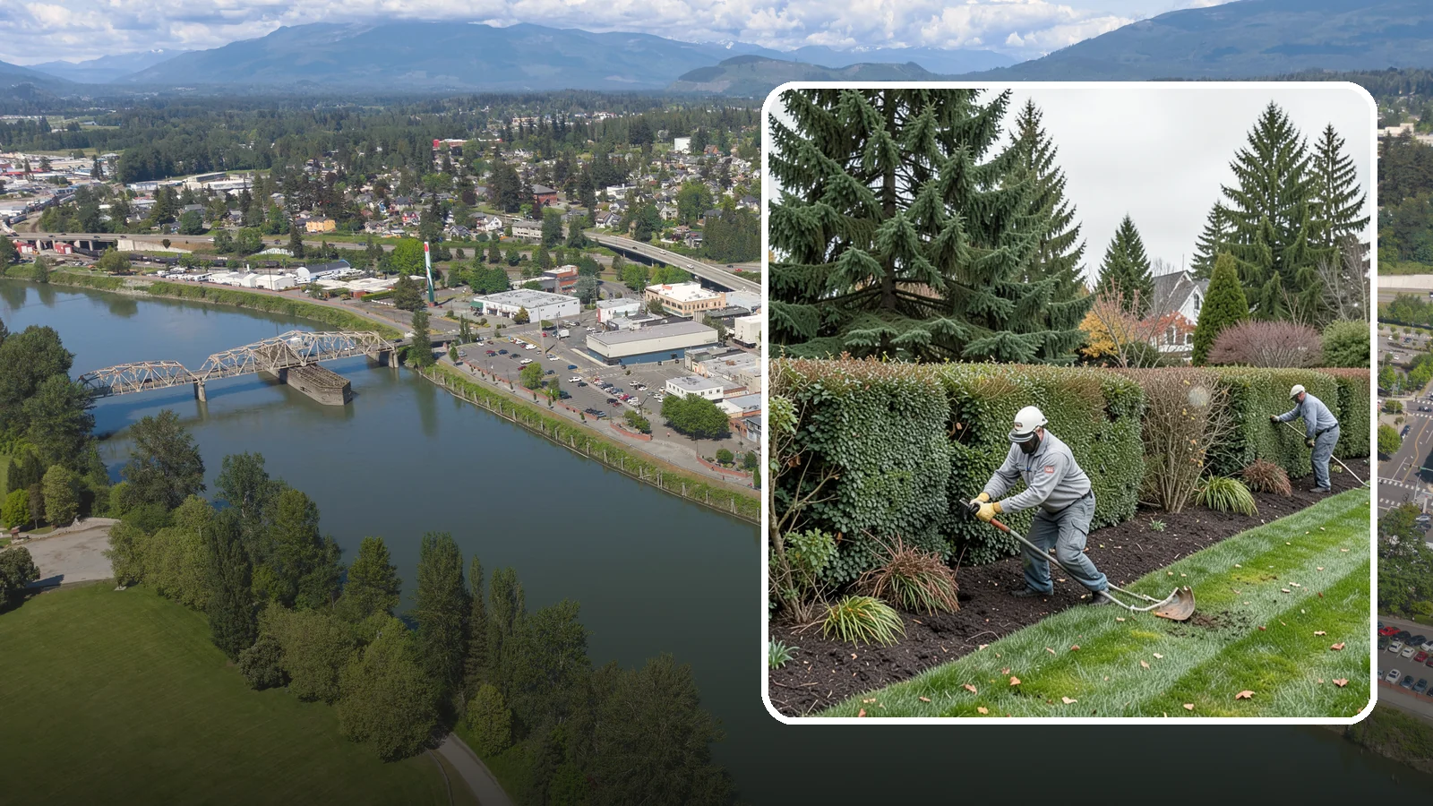 Hedge Planting in Mount Vernon, Skagit County, WA - Living privacy and boundary hedges planted at proper spacing for fast, full screening.