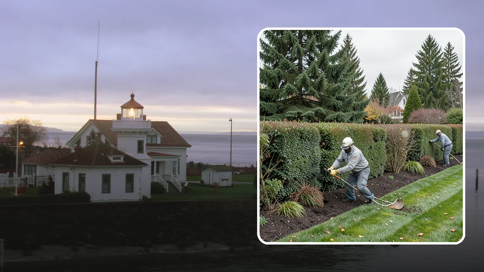Hedge Planting in Mukilteo, Snohomish County, WA - Living privacy and boundary hedges planted at proper spacing for fast, full screening.