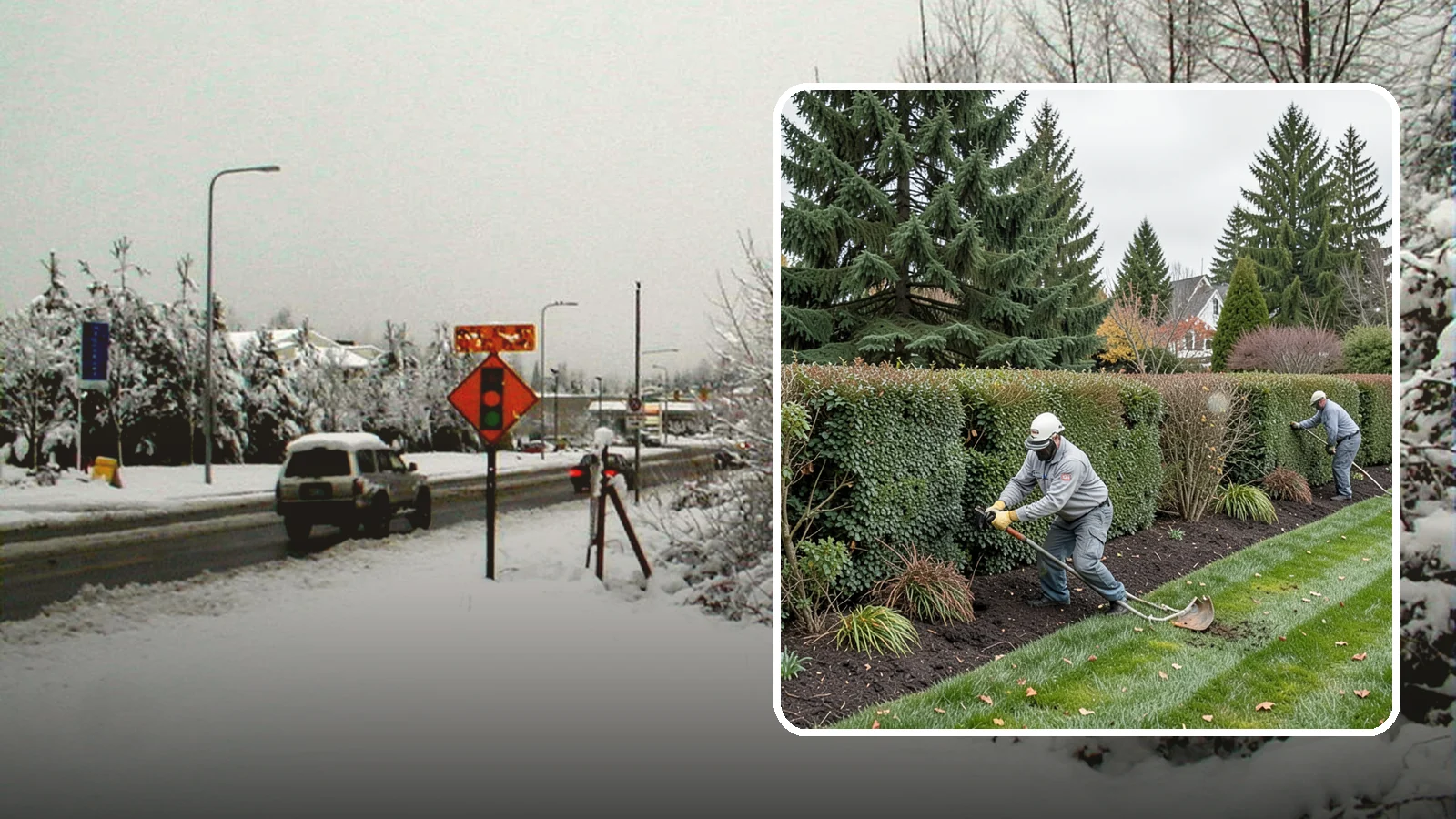 Hedge Planting in Newcastle, King County, WA - Living privacy and boundary hedges planted at proper spacing for fast, full screening.