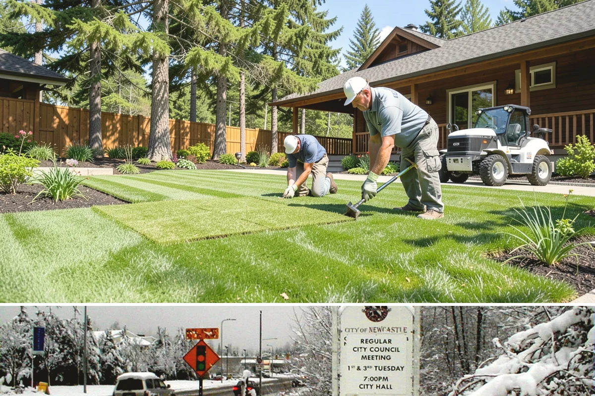 Hedge Planting in Newcastle, King County, WA - Best planted spring or fall so the hedge establishes before its first full growing season.