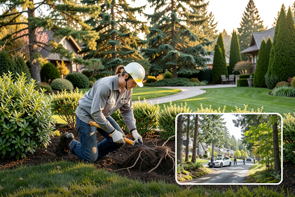 Hedge Planting in Normandy Park, King County, WA - Living privacy and boundary screening