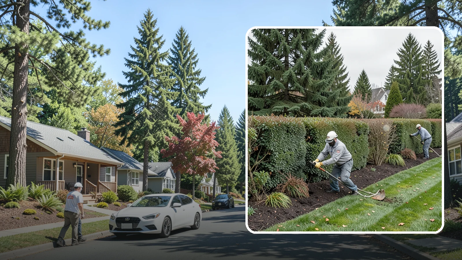 Hedge Planting in Orting, Pierce County, WA - Living privacy and boundary hedges planted at proper spacing for fast, full screening.