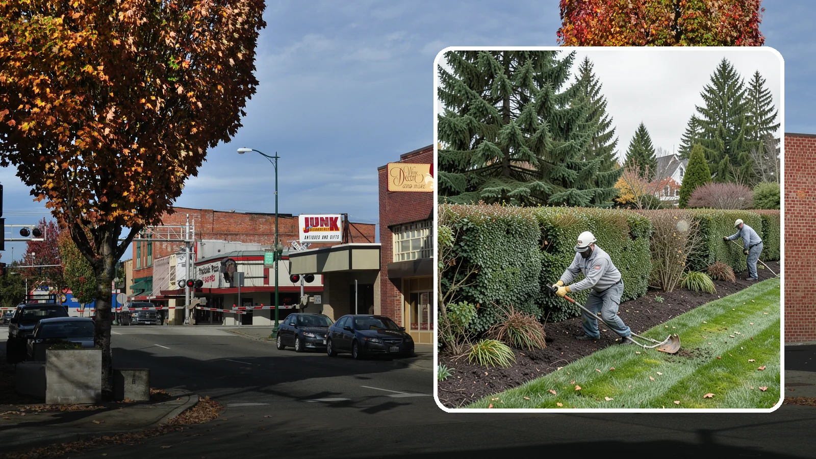 Hedge Planting in Puyallup, Pierce County, WA - Living privacy and boundary hedges planted at proper spacing for fast, full screening.